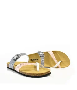 Gorgeous Metallic Leather Thong Sandal
