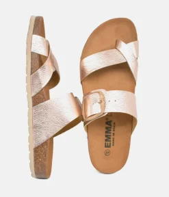 Gorgeous Metallic Rose Gold Sandals
