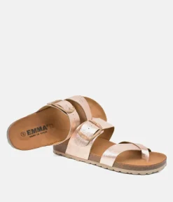 Gorgeous Metallic Rose Gold Sandals