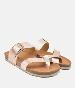 Gorgeous Metallic Rose Gold Sandals