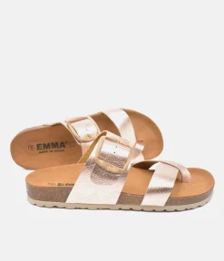 Gorgeous Metallic Rose Gold Sandals