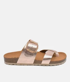Gorgeous Metallic Rose Gold Sandals