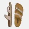 Gorgeous Rose Gold Combi Thong Sandal