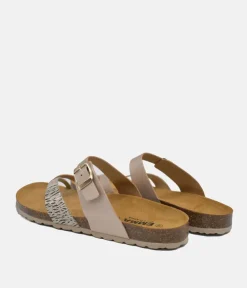 Gorgeous Rose Gold Combi Thong Sandal