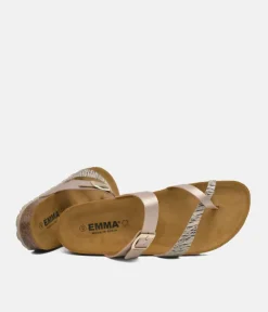 Gorgeous Rose Gold Combi Thong Sandal