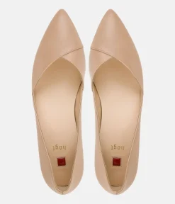 Hogl Beige Patent Leather Flats