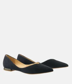 Hogl Chic Navy Blue Suede Flats