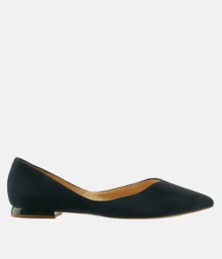 Hogl Chic Navy Blue Suede Flats