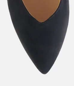 Hogl Chic Navy Blue Suede Flats