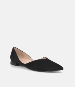 Hogl Chic Plush Black Suede Flats