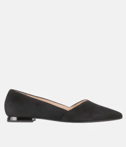 Hogl Chic Plush Black Suede Flats