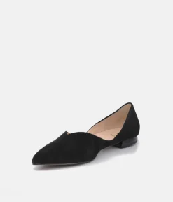 Hogl Chic Plush Black Suede Flats