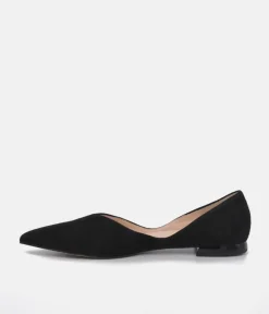 Hogl Chic Plush Black Suede Flats