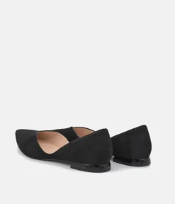 Hogl Chic Plush Black Suede Flats
