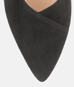 Hogl Chic Plush Black Suede Flats