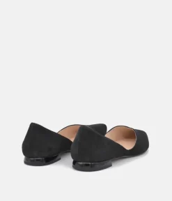 Hogl Chic Plush Black Suede Flats