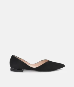 Hogl Chic Plush Black Suede Flats