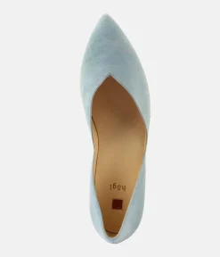 Hogl Chic Sky Blue Suede Flats
