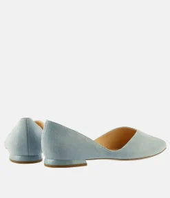 Hogl Chic Sky Blue Suede Flats