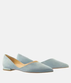 Hogl Chic Sky Blue Suede Flats