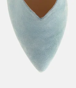 Hogl Chic Sky Blue Suede Flats