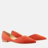 Hogl Chic Sunburst Coral Suede Flats