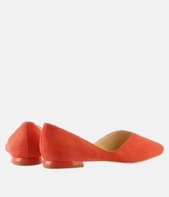 Hogl Chic Sunburst Coral Suede Flats