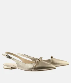 Hogl Luxurious Metallic Gold Slingbacks
