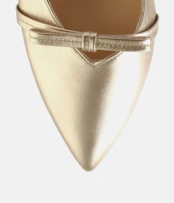 Hogl Luxurious Metallic Gold Slingbacks