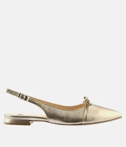 Hogl Luxurious Metallic Gold Slingbacks
