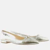 Hogl Luxurious Metallic Silver Slingbacks