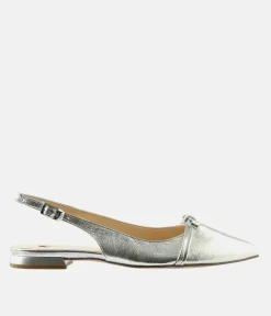 Hogl Luxurious Metallic Silver Slingbacks