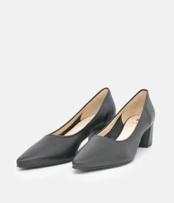 Hogl Premium Black Leather Block Heels