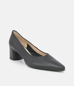 Hogl Premium Black Leather Block Heels