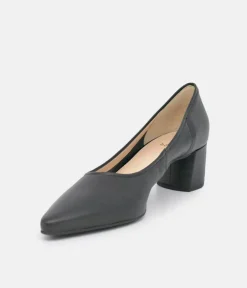 Hogl Premium Black Leather Block Heels