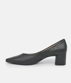 Hogl Premium Black Leather Block Heels