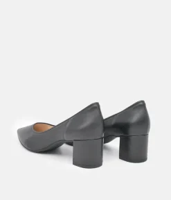 Hogl Premium Black Leather Block Heels