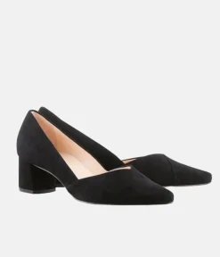 Hogl Premium Black Sweetheart Block Heels