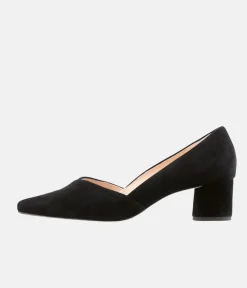 Hogl Premium Black Sweetheart Block Heels