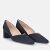 Hogl Premium Ocean Navy Sweetheart Block Heels