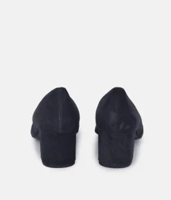 Hogl Premium Ocean Navy Sweetheart Block Heels