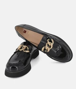 Hogl Premium Patent Black Leather Loafers