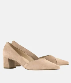Hogl Premium Taupe Sweetheart Block Heels