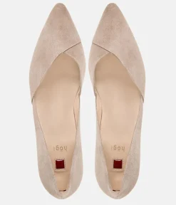 Hogl Premium Taupe Sweetheart Block Heels