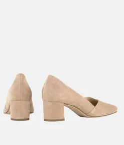 Hogl Premium Taupe Sweetheart Block Heels