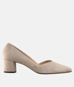 Hogl Premium Taupe Sweetheart Block Heels