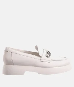 Hogl Premium White Leather Loafers
