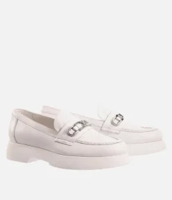 Hogl Premium White Leather Loafers