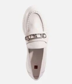Hogl Premium White Leather Loafers