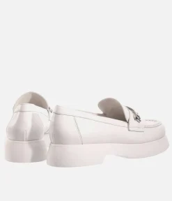 Hogl Premium White Leather Loafers